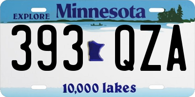 MN license plate 393QZA