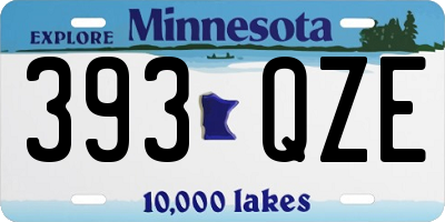 MN license plate 393QZE
