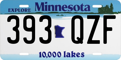 MN license plate 393QZF