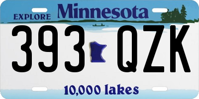 MN license plate 393QZK