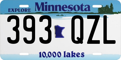 MN license plate 393QZL