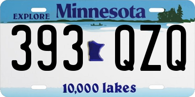 MN license plate 393QZQ
