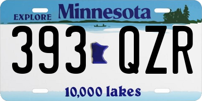 MN license plate 393QZR