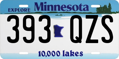 MN license plate 393QZS