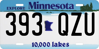 MN license plate 393QZU