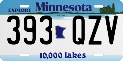 MN license plate 393QZV