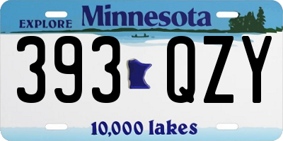 MN license plate 393QZY