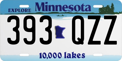 MN license plate 393QZZ