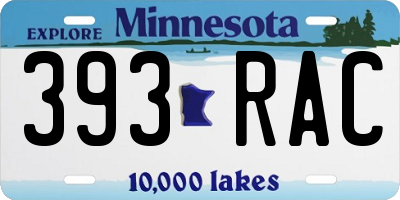 MN license plate 393RAC