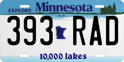 MN license plate 393RAD