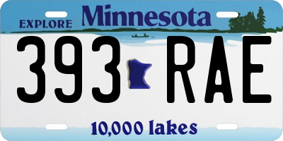 MN license plate 393RAE