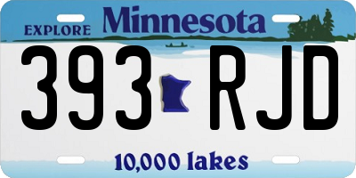 MN license plate 393RJD