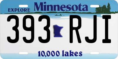MN license plate 393RJI