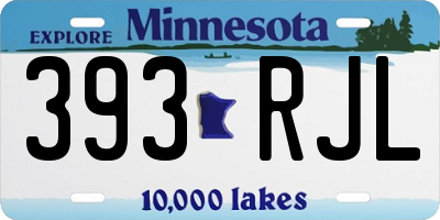 MN license plate 393RJL