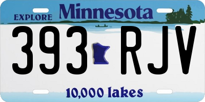 MN license plate 393RJV
