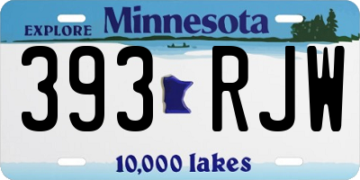 MN license plate 393RJW