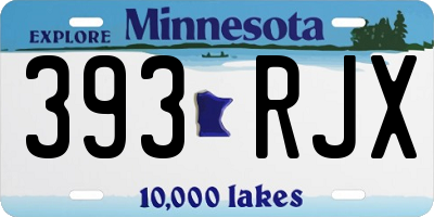 MN license plate 393RJX
