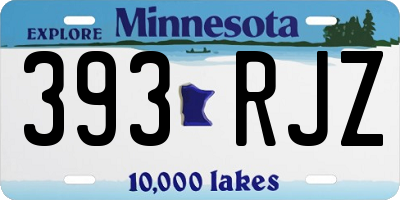 MN license plate 393RJZ