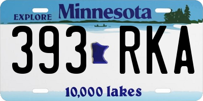 MN license plate 393RKA