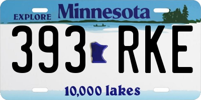 MN license plate 393RKE