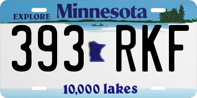 MN license plate 393RKF