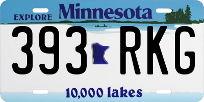 MN license plate 393RKG