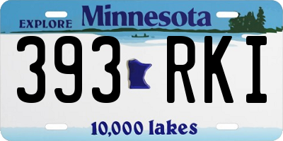 MN license plate 393RKI