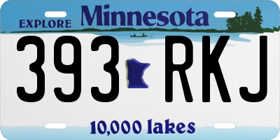 MN license plate 393RKJ