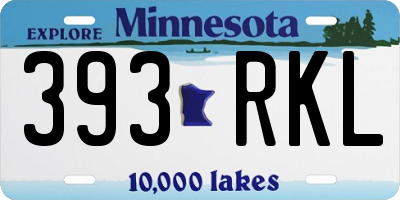 MN license plate 393RKL