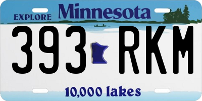 MN license plate 393RKM