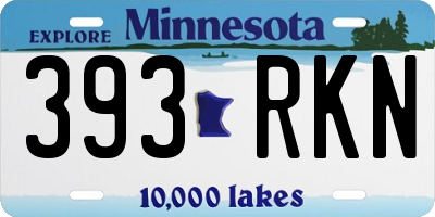 MN license plate 393RKN