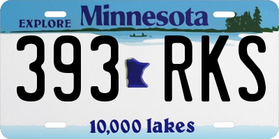 MN license plate 393RKS