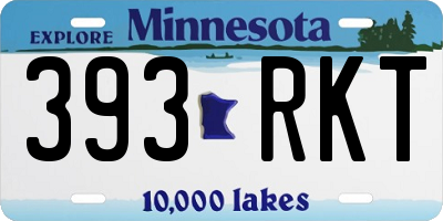 MN license plate 393RKT