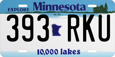 MN license plate 393RKU