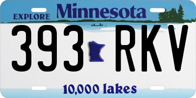 MN license plate 393RKV