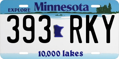 MN license plate 393RKY