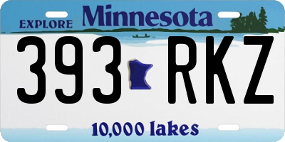 MN license plate 393RKZ