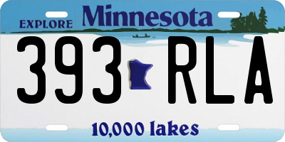 MN license plate 393RLA