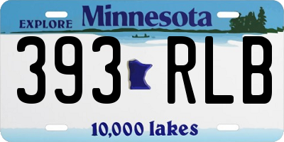 MN license plate 393RLB