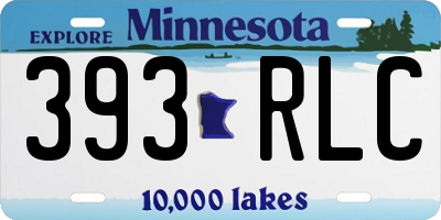 MN license plate 393RLC