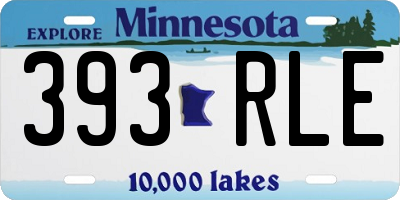 MN license plate 393RLE