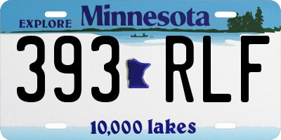 MN license plate 393RLF