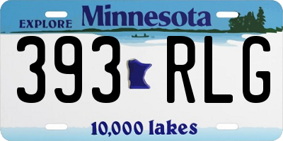 MN license plate 393RLG