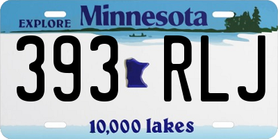 MN license plate 393RLJ