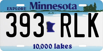 MN license plate 393RLK