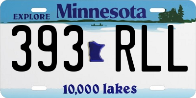 MN license plate 393RLL