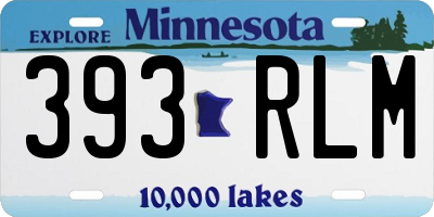 MN license plate 393RLM