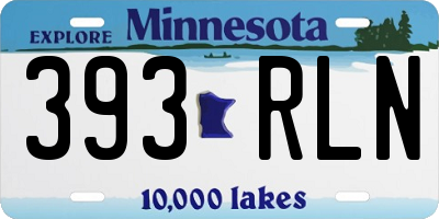 MN license plate 393RLN