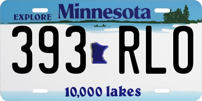 MN license plate 393RLO