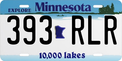 MN license plate 393RLR